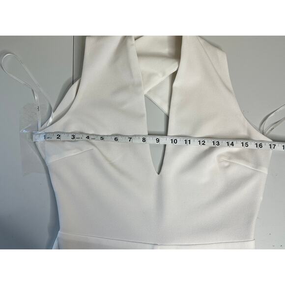 Lulus NWOT White Backless Jumpsuit Wide Leg V-Neck Cocktail Party Vacay M - Picture 10 of 10